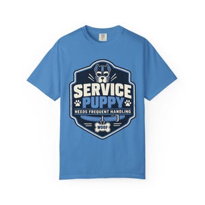 Charge 1 von 6 | T-Shirt mit Servicehund-Motiv: Blau, Rosa und Lila Royal Caribe