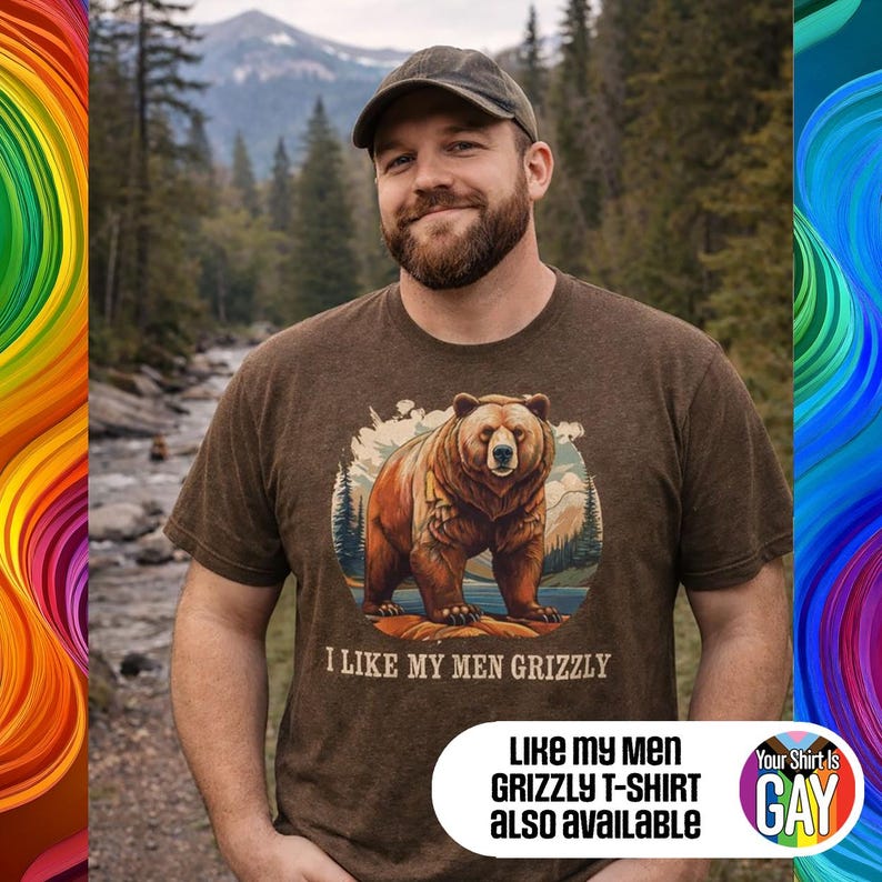 Funny Gay Bear Pride Tee: Feral Outside, Soft Inside - Comfort Colors Shirt image 14