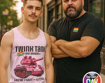 Pride Muscle Shirt: Grind, Grit, & Glitter LGBTQ Tank Top