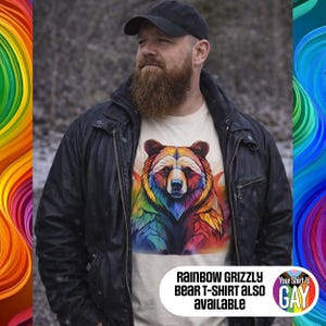 Funny Gay Bear Pride Tee: Feral Outside, Soft Inside - Comfort Colors Shirt image 17