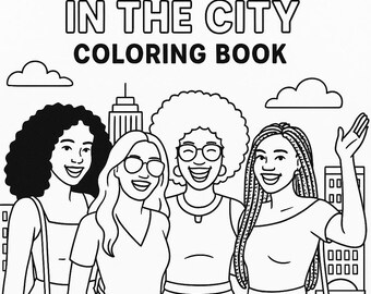 Melanin Mädchen Malbuch | Frauen reisen Malvorlagen | Spaß Digital Download