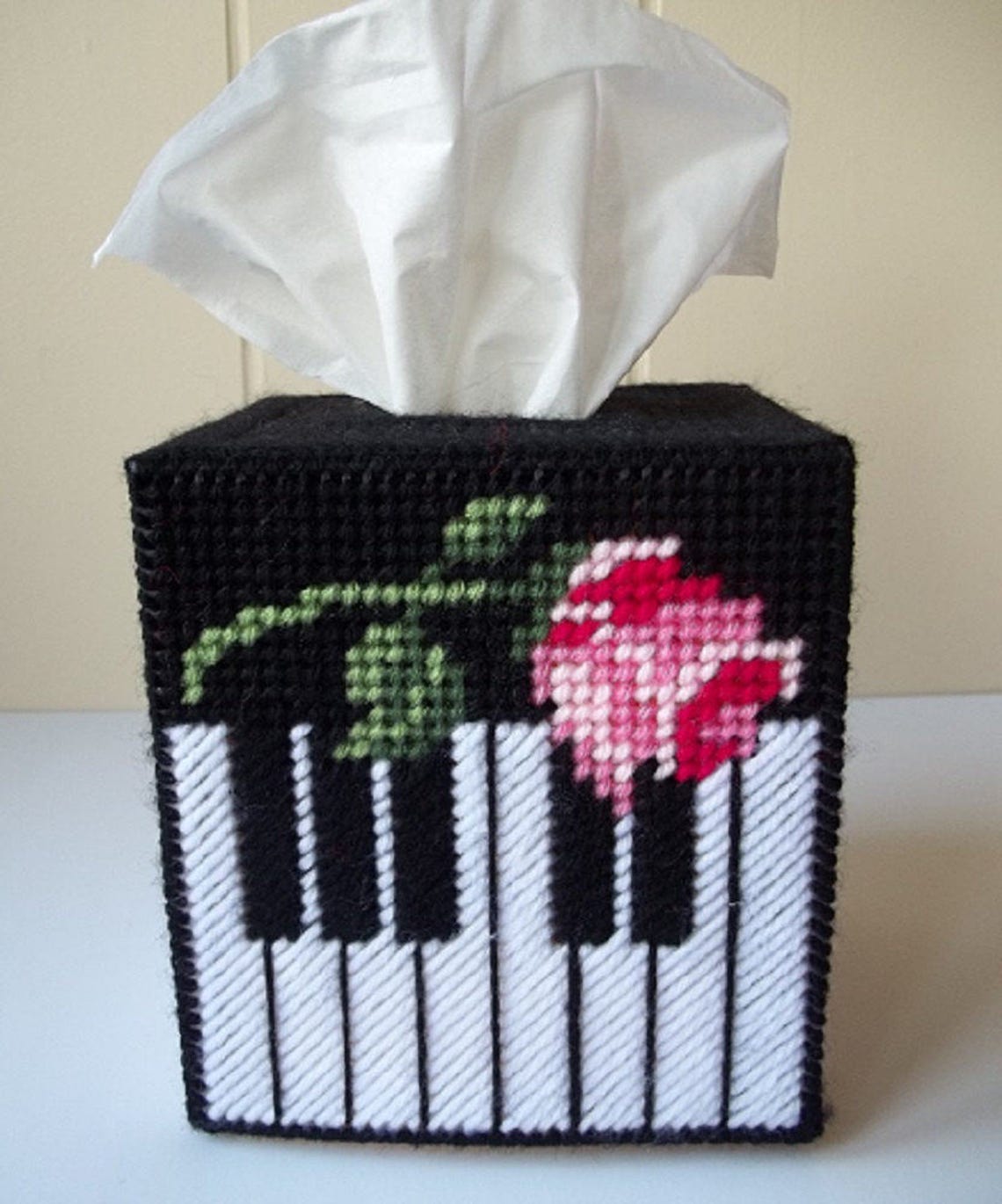 Piano Keys Tissue Box Cover Plastic Canvas Tissue Cover Home Etsy