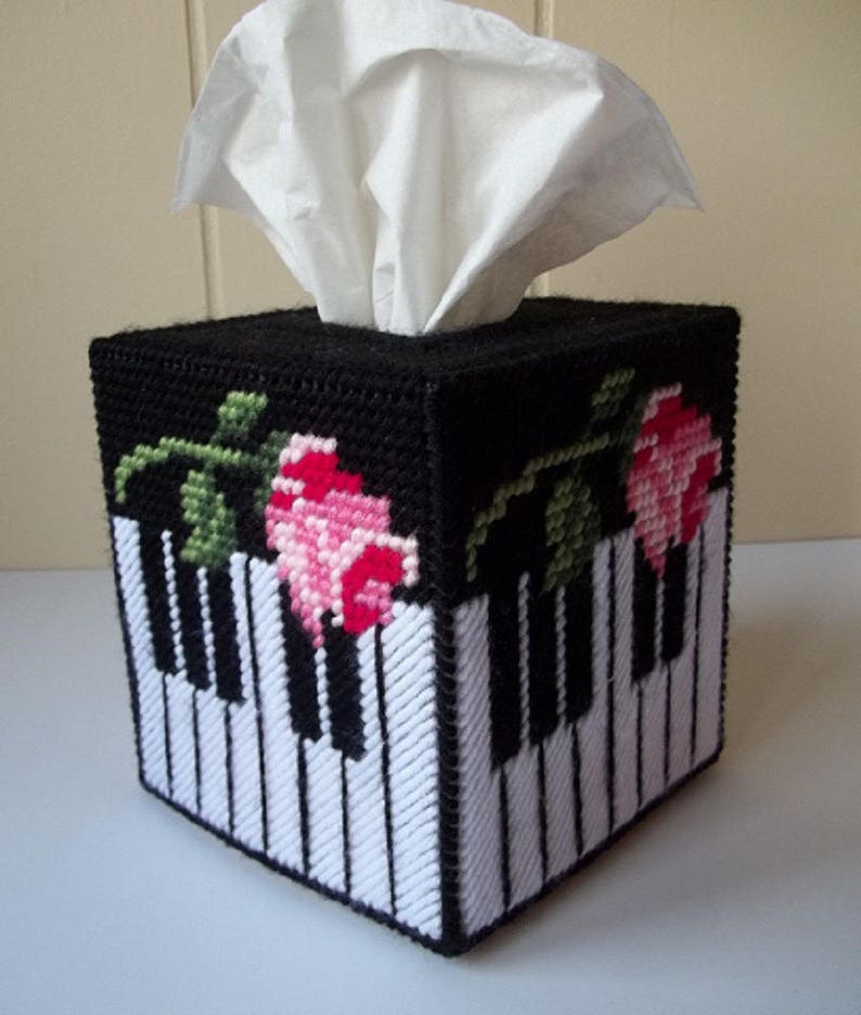 Piano Keys Tissue Box Cover Plastic Canvas Tissue Cover Home Etsy