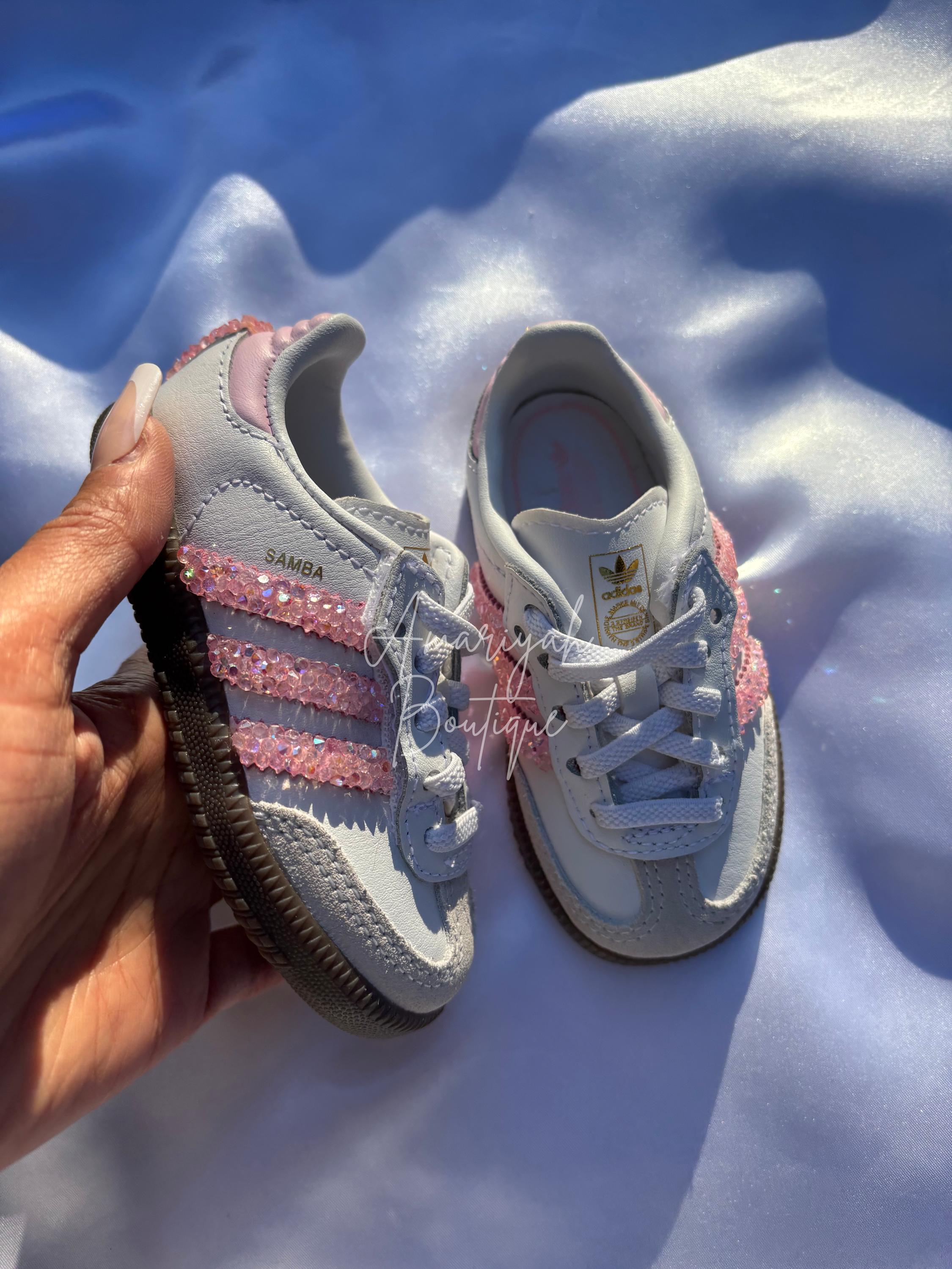 adidas gazelle silver green womens ADIDAS SAMBA OG (TD) "LIGHT PINK/CLOUD WHITE/GUM"
