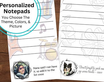 Personalized Photo Notepad Custom Stationery Gift for Family Photo Notepad Unique Writing Pad