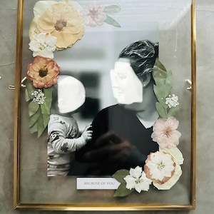 FLower preservation pressed flower frame for new mama gift.