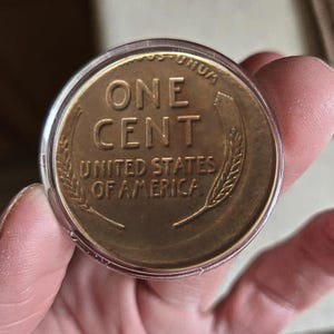 1951-D Lincoln Wheat Penny Error Style – US One Cent Copper Coin – Vintage Wheat Cent Replica – Rare Coin Collectible Gift