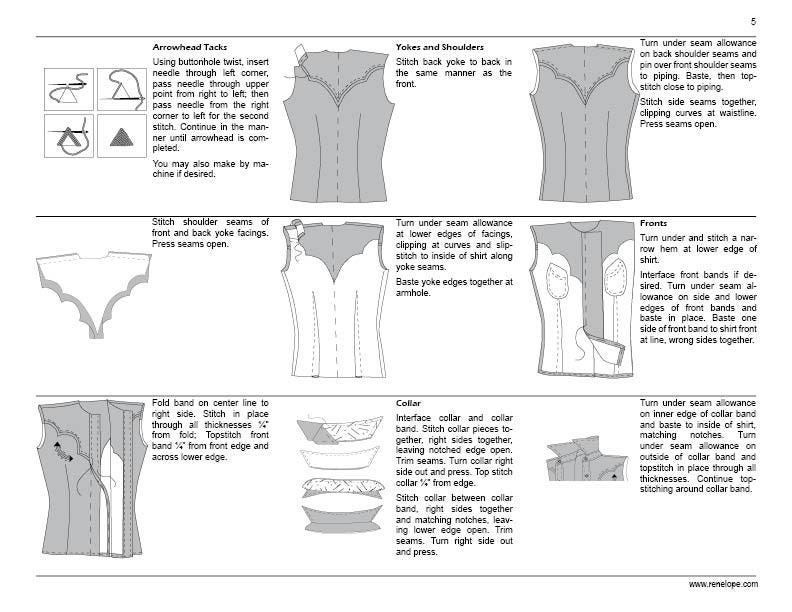 NEW! 1940s Western Shirt Pattern Multi-size PDF: Bust 42-46 Inch ...