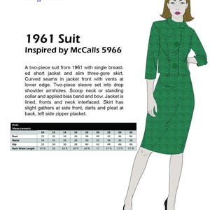 Modello di cucito per abito vintage anni '60, formato PDF multi-taglia: busto 36-40 pollici, riproduzione McCalls 5966 immagine 2