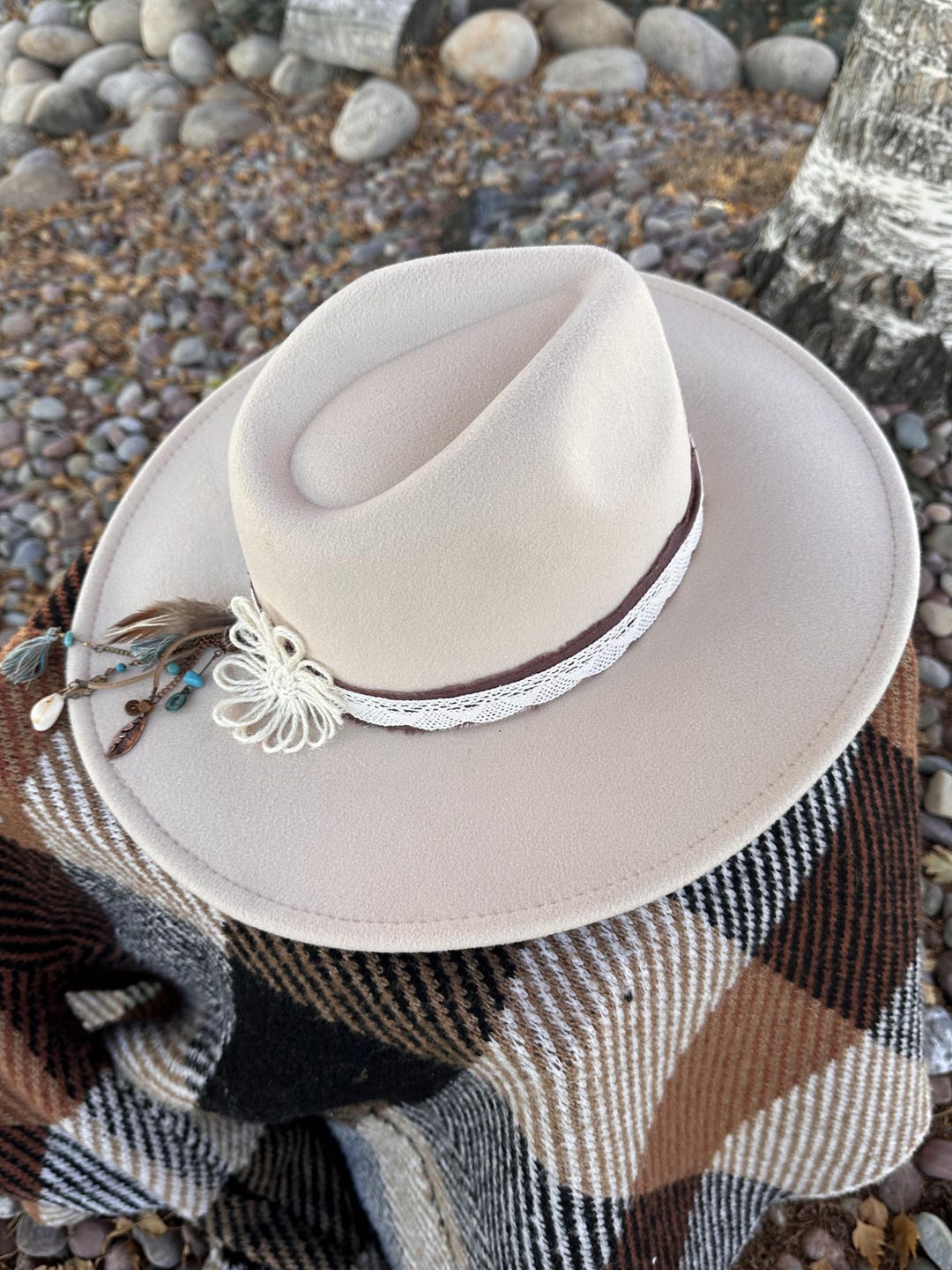 Prairie Whisper the Cream Western Rancher Fedora With Lace Band and ...