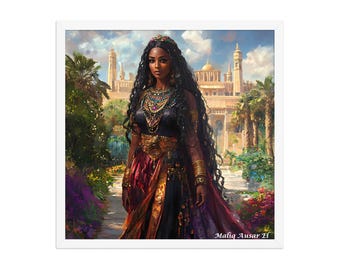 Physischer Druck | Königin Makeda Art Kunst | Riftborn Mythic Afro Fantasy Wanddekoration