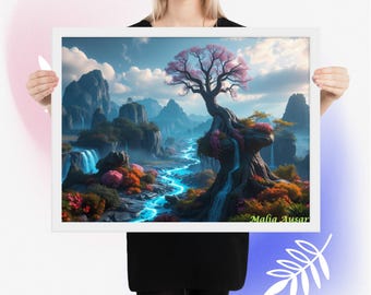 Physischer Druck | Versand zu Ihnen | Neteru’Vael — Der Hain, in dem sich die Seelen wiederversammeln | Afro Mythische Fantasy Kunst