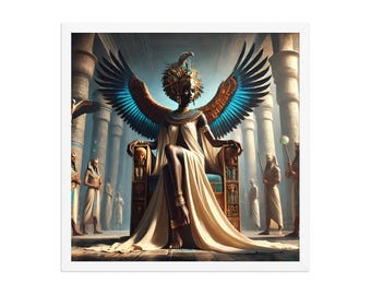 Physischer Druck | Versand zu Ihnen | Die Zwillingskronen von Kemet - Königinnen der Sonne und des Sternes in göttlicher Ausrichtung