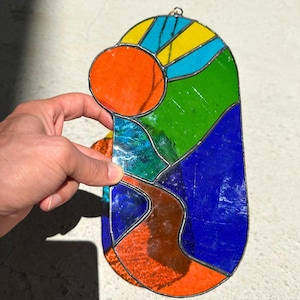 Sun Path Boho Sun Catcher, Landscape Wall And Window Decoration