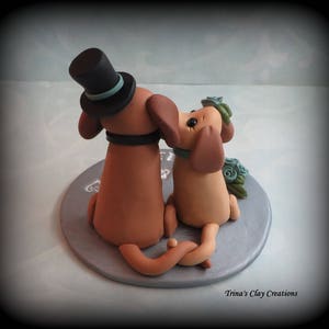 Wedding Cake Topper, Custom Cake Topper, Puppy Cake Topper, Dog, Polymer Clay, Keepsake, Westie image 6