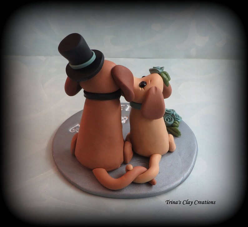 Wedding Cake Topper, Custom Cake Topper, Puppy Cake Topper, Dog, Polymer Clay, Keepsake, Westie image 6