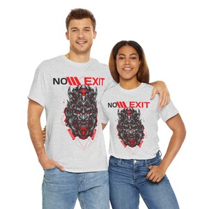 No Exit Edgy Graphic Tee, Casual Streetwear Shirt, Unique Gift for Him, Alternative Fashion, Music Festival Outfit, Cool Graphic T-Shirt