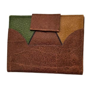 Cartera vintage de piel de búfalo auténtica con diseño de patchwork multicolor para hombres y mujeres MCM