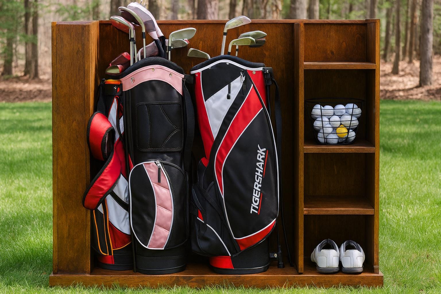 Golf Storage Unit PDF Plan | Wooden Golf Club Organizer Rack - Etsy