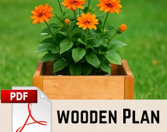 DIY Wooden Planter PDF Plan | Outdoor & Indoor Planter Box