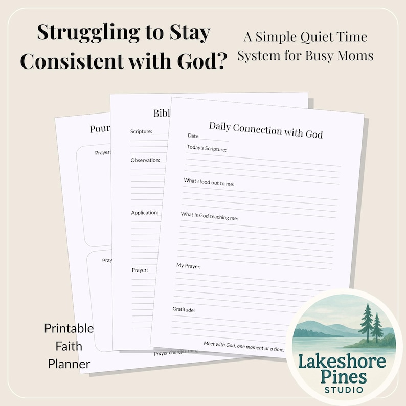 Christian Quiet Time Printables for Moms | Daily Devotional Planner ...