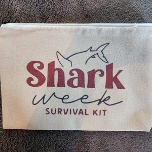 Shark Week Cosmetic Bag: Zippered Purse Organizer