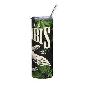 Cannabis-Themed Stainless Steel Tumbler