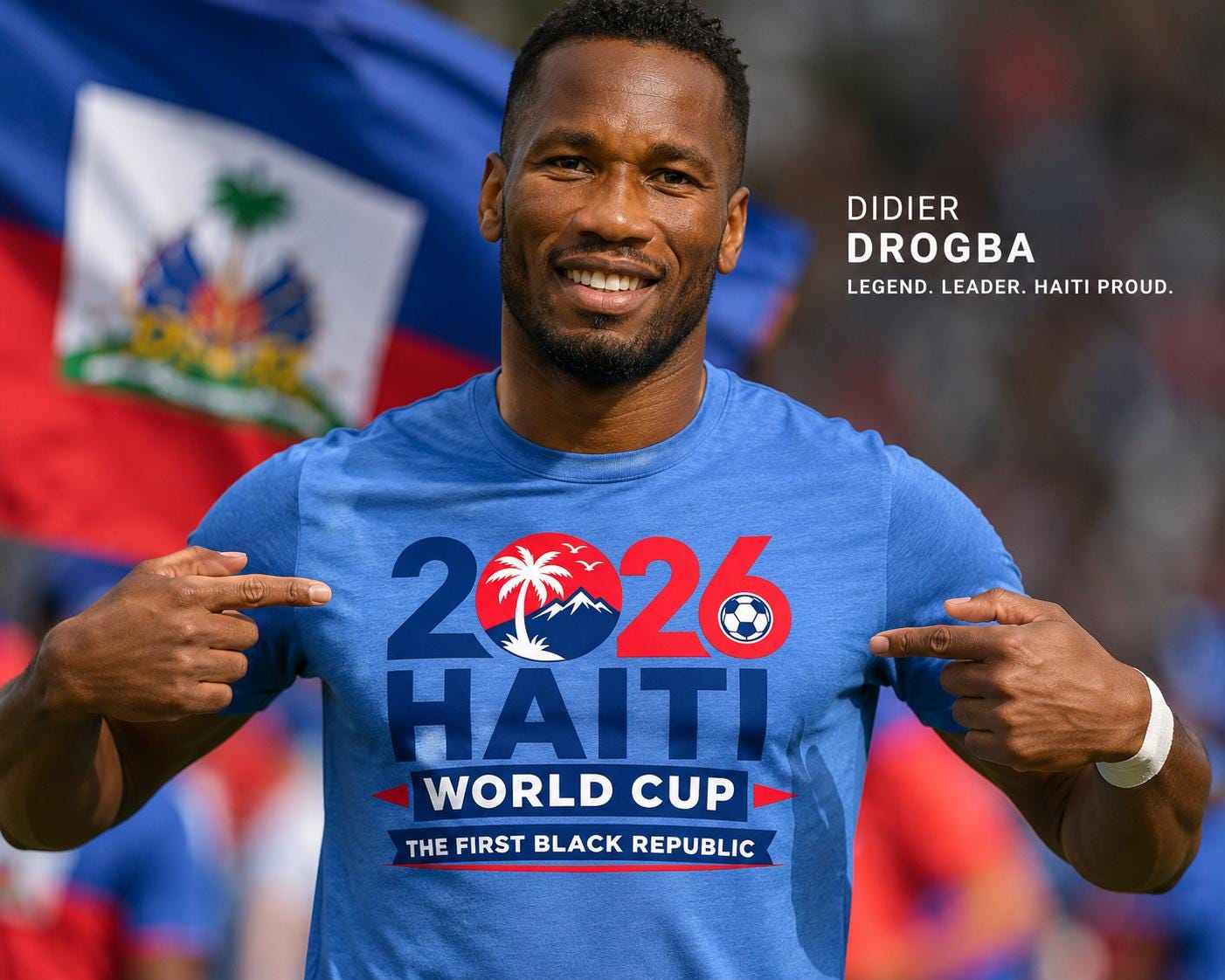 2026 Haiti World Cup T-Shirt The First Black Republic, Palm Logo