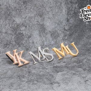Skyrim Custom Initials Brooch – Personalized Stainless Steel Letter Pin, Groom Badge, Trendy Jewelry Gift for Men, Women & Kids