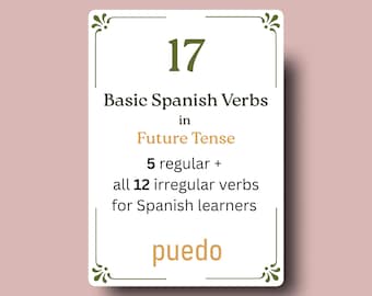 Tabla de verbos en futuro en español: verbos regulares e irregulares (descarga en PDF)