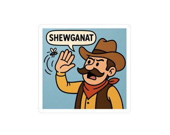 Pegatina de vaquero de Shewganat / Vinilo adhesivo troquelado