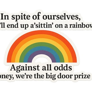 A pesar de nosotros mismos, A pesar de nosotros mismos pegatina, pegatina de John Prine