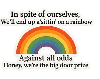 In spite of ourselves, In spite of ourselves sticker, John Prine sticker