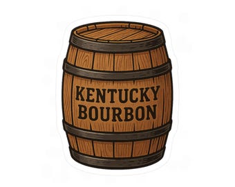 Vinyl Decal Sticker, Kentucky Bourbon Barrel Decal, Whiskey Lover Gift, Laptop Decal, Car Decal, Window Sticker, Bourbon Bottle Decal