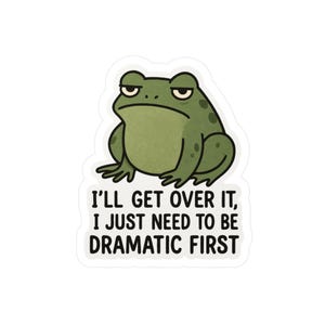 Mürrischer Frosch, dramatischer Froschaufkleber