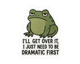 Grumpy frog, dramatic frog sticker