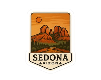 Sedona Arizona sticker. Sedona red rocks sticker