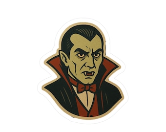 Vintage dracula, vintage halloween sticker