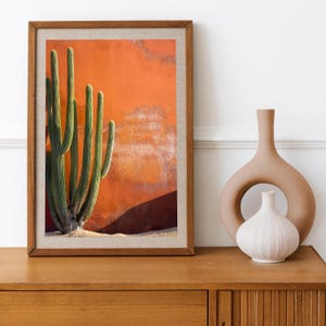 Minimalistisches Kaktus Poster – Moderne Wüste Wandkunst – Digitaldruck für Home Decor
