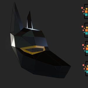 Máscara de Anubis — Plantilla Papercraft 3D (446×210×309 mm) | Archivo Digital:  PDF, DXF, SVG | Disfraces, Cosplay, Teatro
