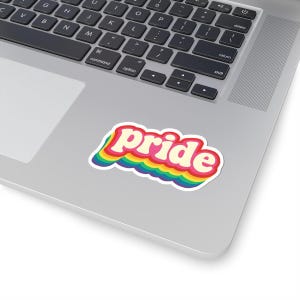 Rainbow Pride Sticker, LGBTQ+ Parade Accessory, Equality Decal, Pride Month Gift