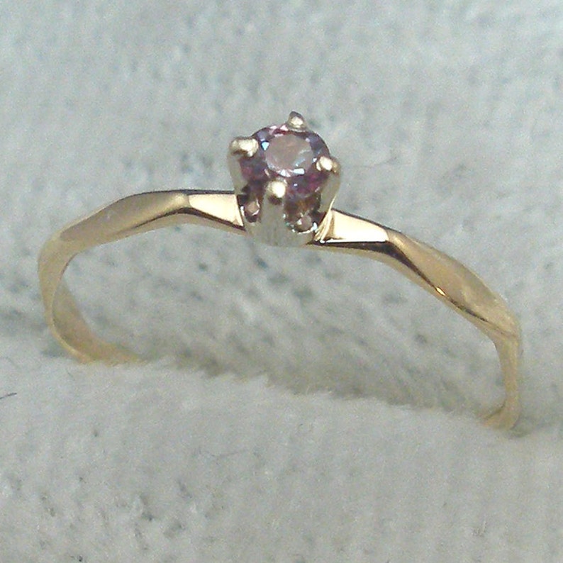 June Birthstone Baby Keepsake Ring Size 00 Hand Crafted 14k Etsy