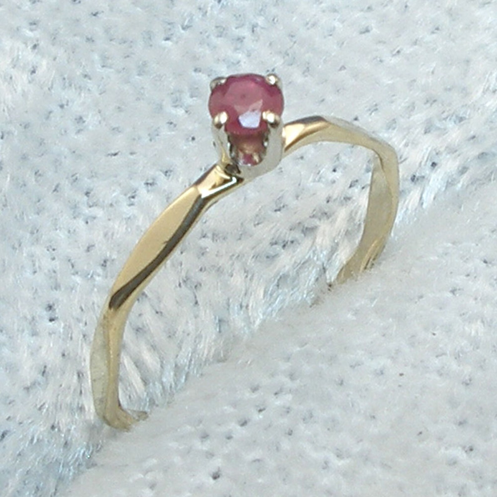 Ruby Baby Keepsake Ring Size 0 or 1 July Birthstone Hand Etsy