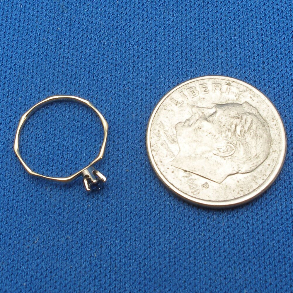 14k Gold Sapphire Baby Keepsake Ring Size 0 or 1 Hand Crafted Etsy