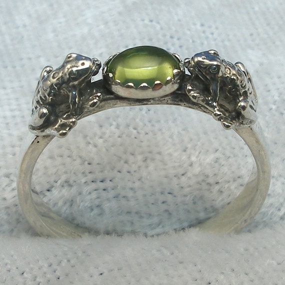frog ring sterling silver