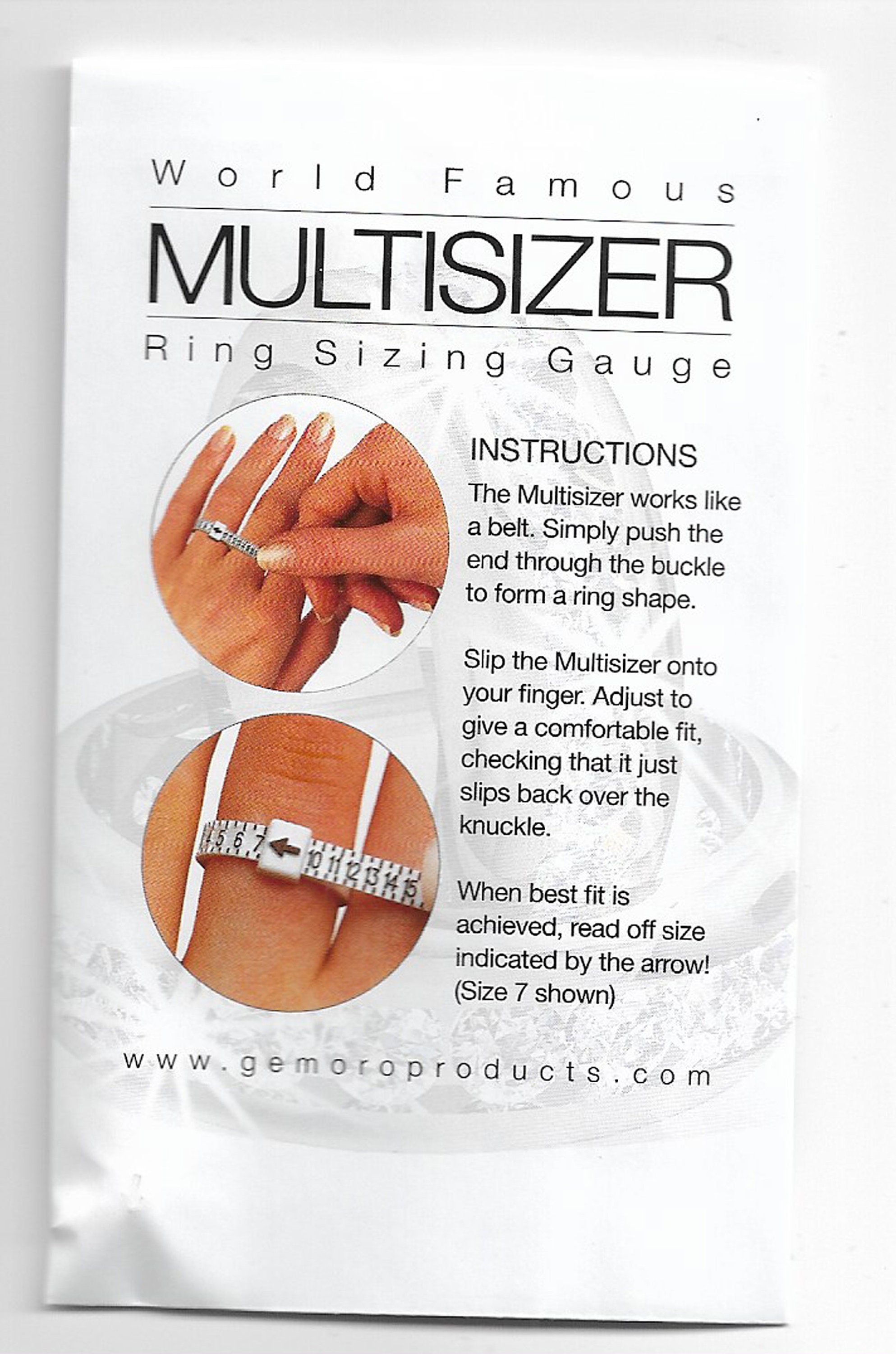 GemOro Multisizer Finger Sizing Gauge