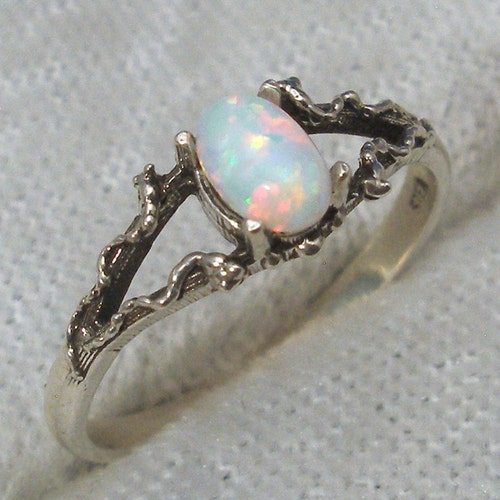 Opal Mythological Stone Protectors Ring Hand Crafted - Etsy