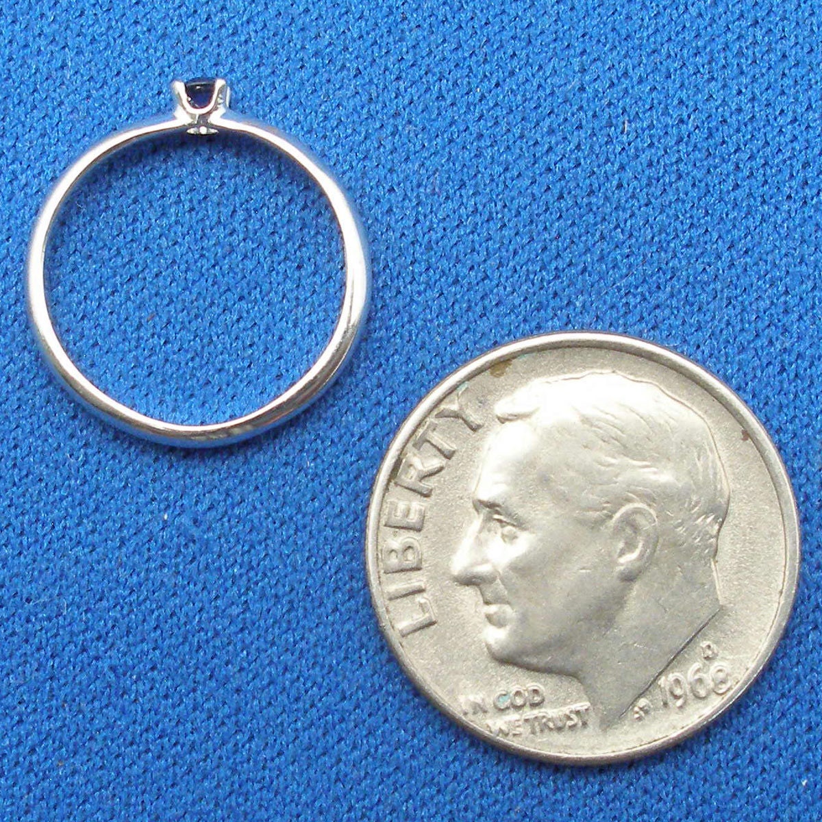 Blue Sapphire Baby Keepsake Ring September Birthstone Hand Etsy