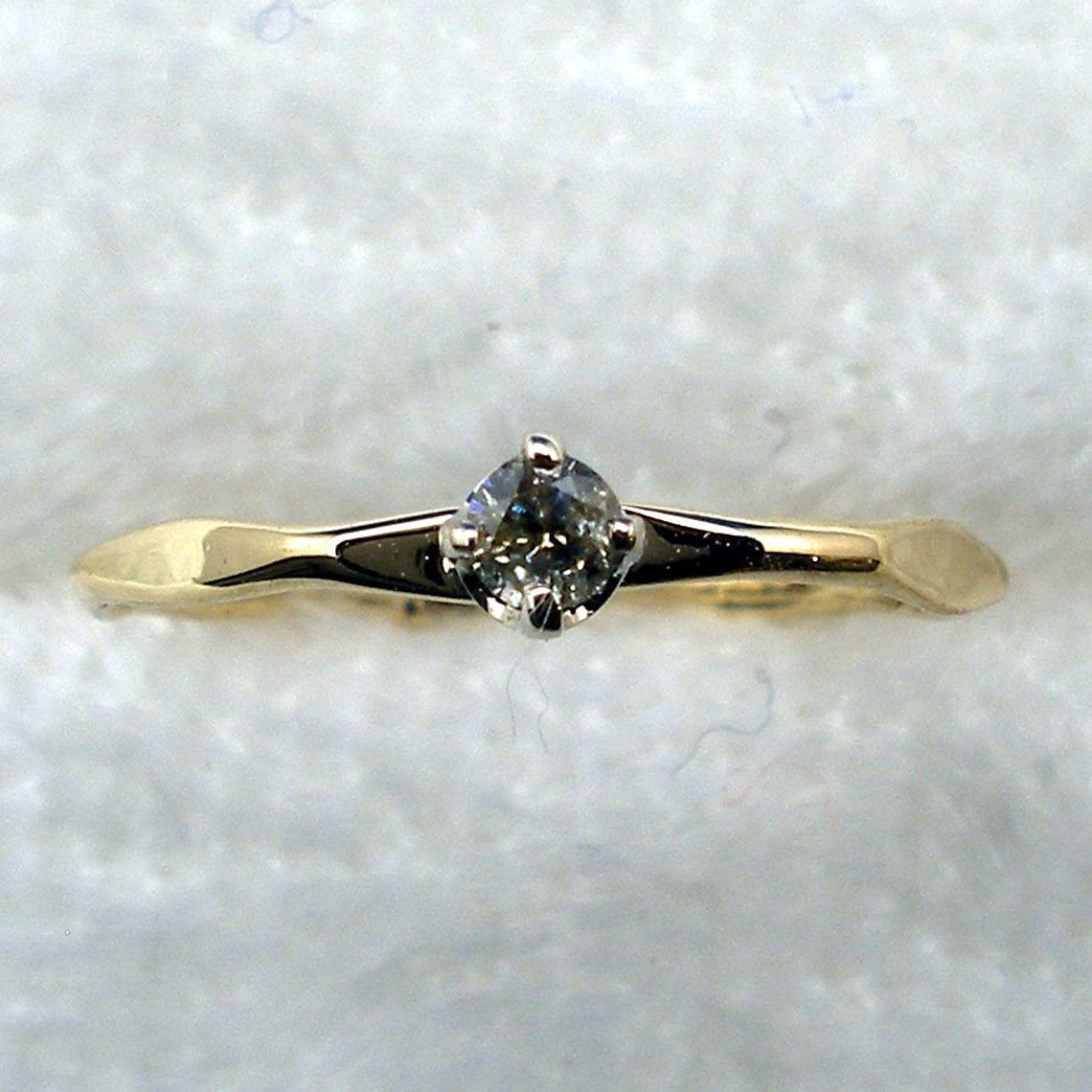 Size 00 14k Diamond Baby Keepsake Ring April Birthstone Etsy