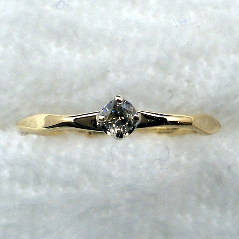 Size 00 14k Diamond Baby Keepsake Ring April Birthstone Etsy